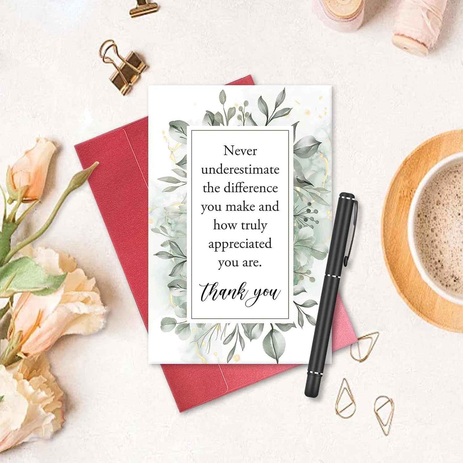Heartfelt Thank You Card for Woman Man, Appreciation Gift for Teacher Doctor Pastor Employee, Goodbye Card for Coworker Boss, Never Underestimate the Difference You Make - Image 4