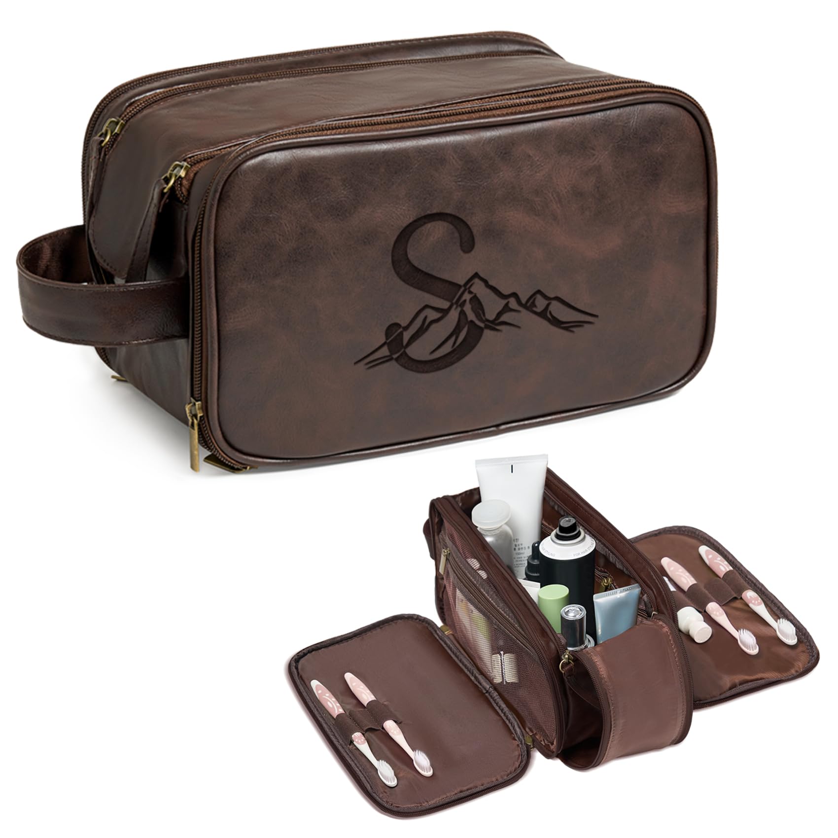 Janhavi Customized Gifts for Men, Waterproof Travel size Toiletries Bag, Makeup Organizer Foldie Travel Bag, Mens Toiletry Travel Bag, Men's