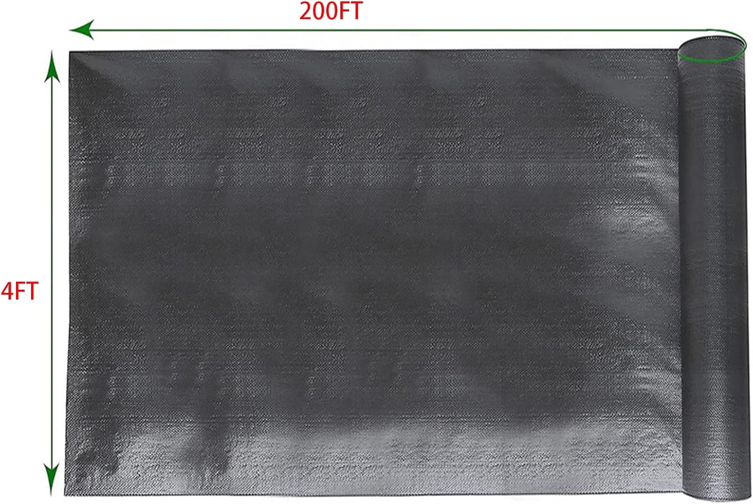 4FT x 200FT Weed Barrier, 3.2oz Landscape Fabric, Soft for Long Term Use, Heavy-Duty Weed Blocker Fabric for Plantations