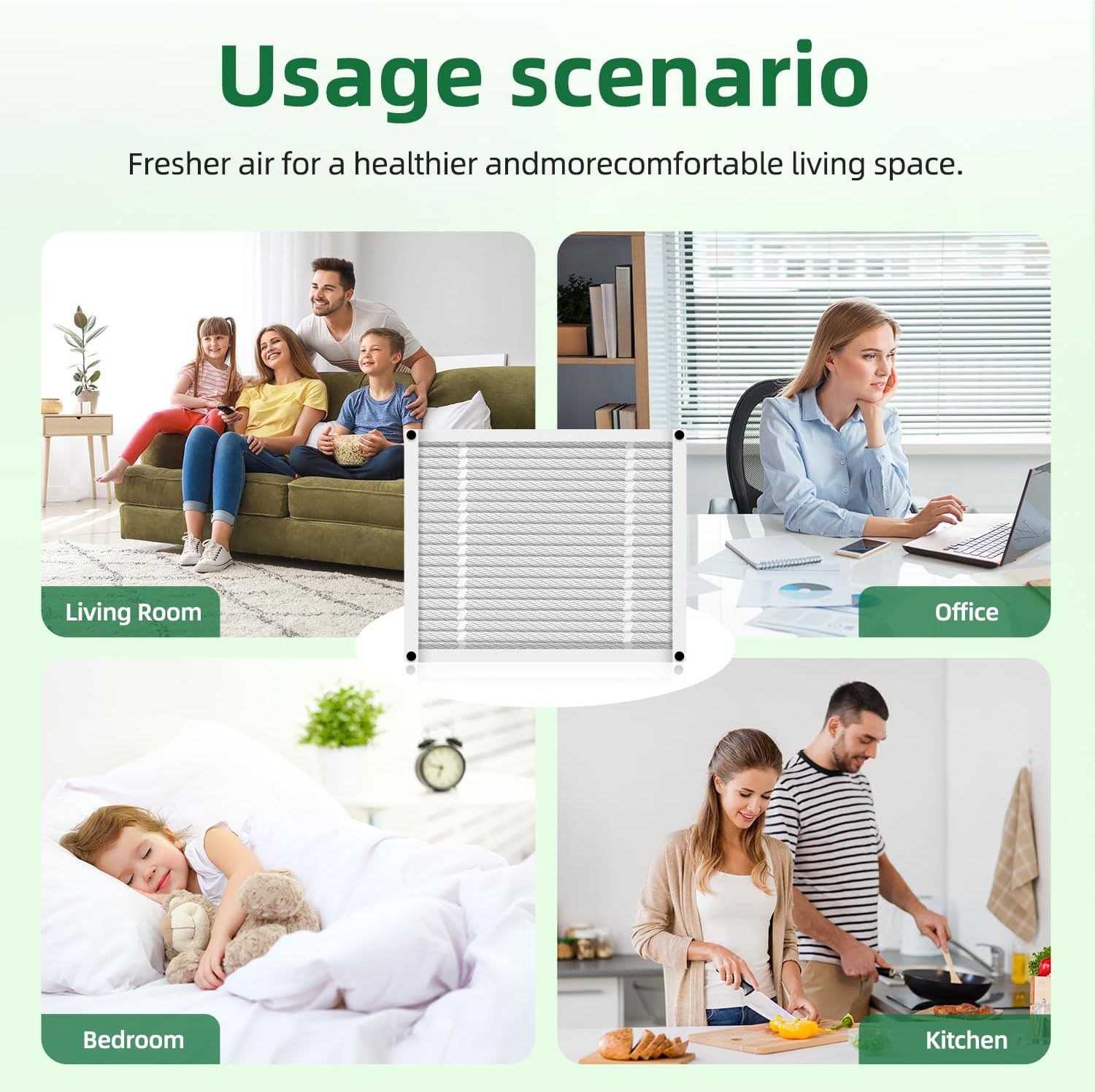 20x25x4 Furnace Filter MERV 11 Compatible with Honeywell FC100A1037,HVAC Foldable (Actual Size: 19.94 x 24.88 x 4.38 In) (2-Pack)