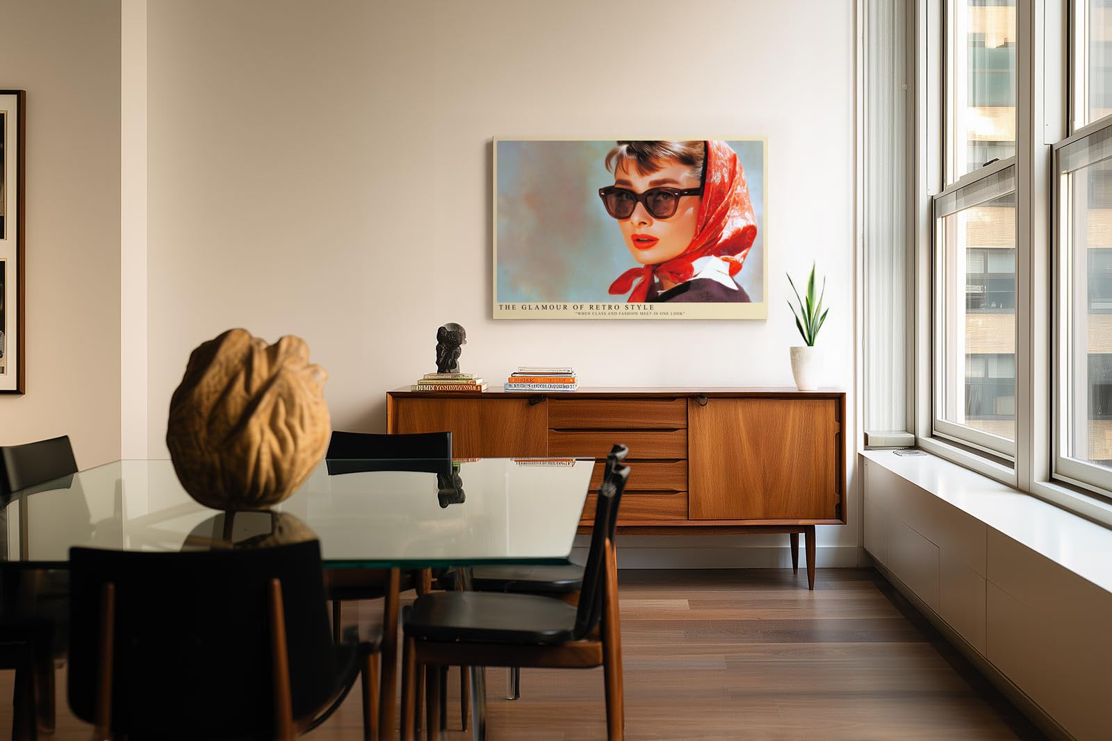 Paul Sinus Wandbild 150x100cm The Glamour of Retro Style – Klassische Modeikone im Look der 60er Jahre