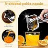 Exprimidor manual de acero inoxidable, exprimidor de jugo de naranja, exprimidor de limón de acero inoxidable, exprimidor de jugo de naranja, extractor de jugo para sandía, limón, naranja, uvas y otras frutas 7