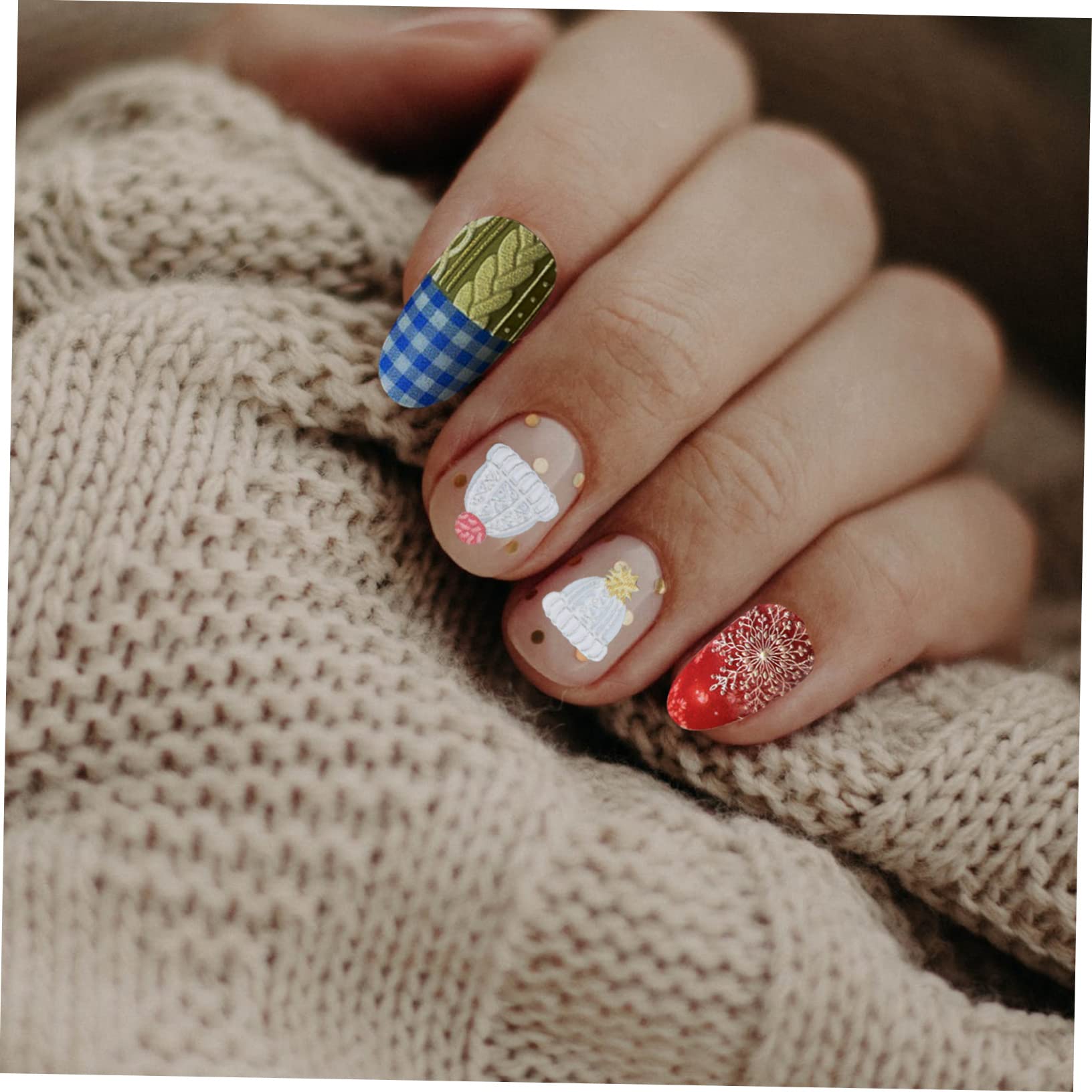 12 Set Di Adesivi Per Unghie A Forma Di Fiocco Di Neve Per Ragazze A Tema Natalizio Decalcomanie Decorative Per Manicure