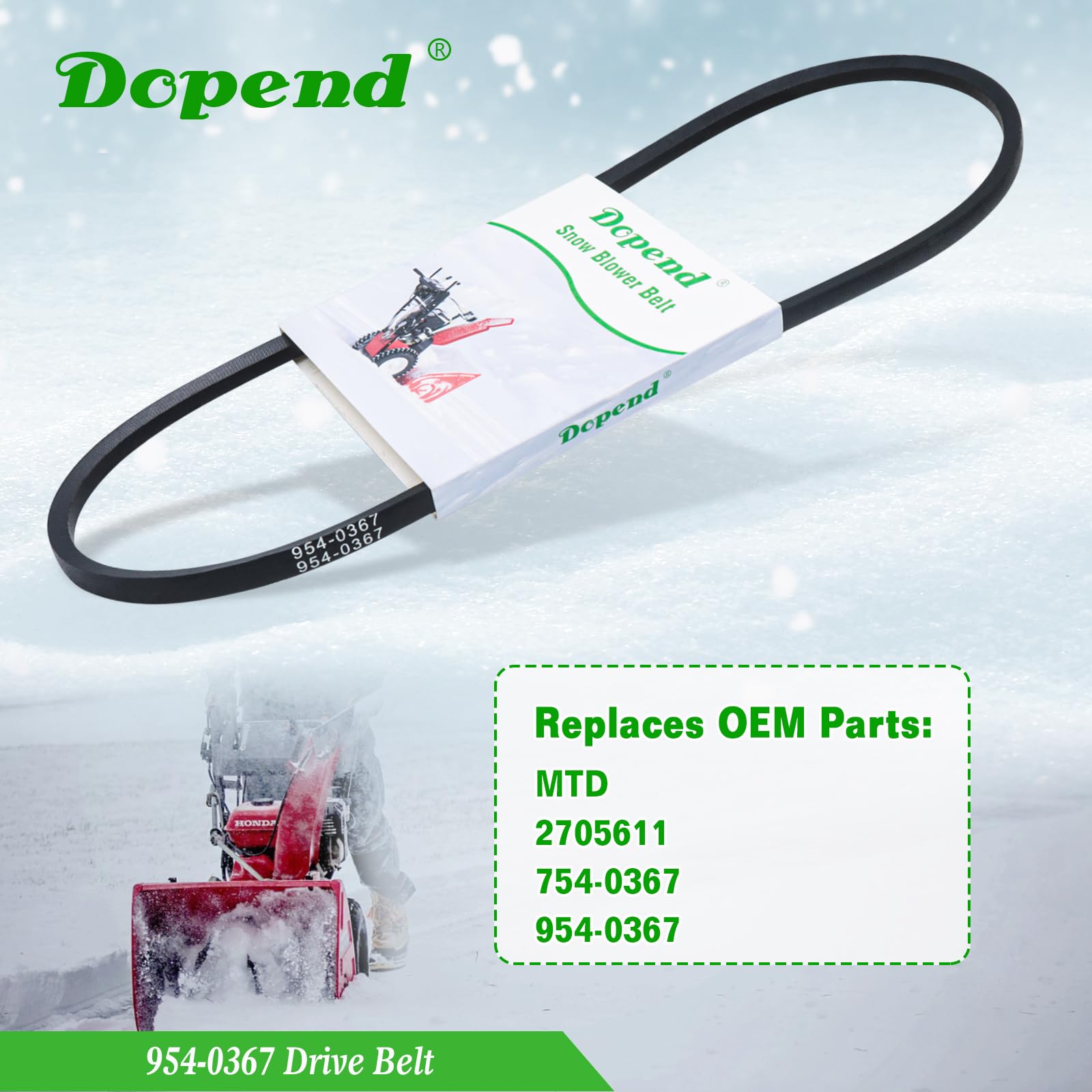 Amazon.com: Dopend 954-0367 Drive Belt 3/8'' x 34.5'' for MTD