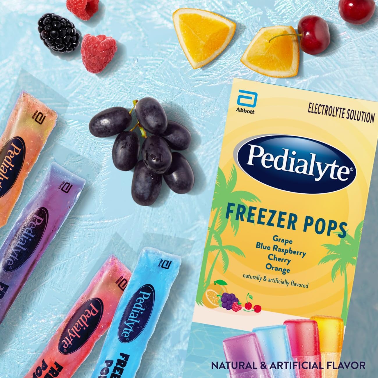 Pedialyte Electrolyte Solution Freezer Pops Seasonal 