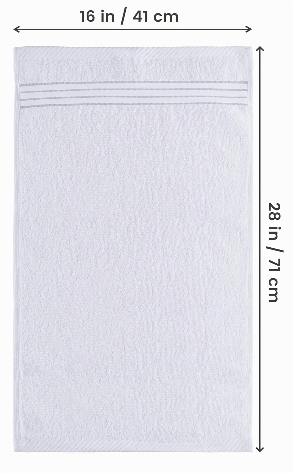 Utopia Towels - Set Di 6 Asciugamani Di Lusso, (41 x 71 CM) 100% Cotone Filato Ad Anello, Leggeri e Altamente Assorbenti Per il Bagno, i Viaggi, il Campeggio, l'hotel e La Spa (Bianco)