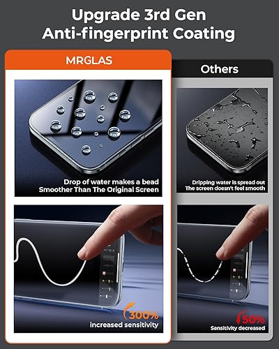 Miniatura 5 de MRGLAS Paquete de 2+2 kit de alineación automática Protector de pantalla compatible con iPhone 12 Pro Max de 6.7 pulgadas con protector de lente de