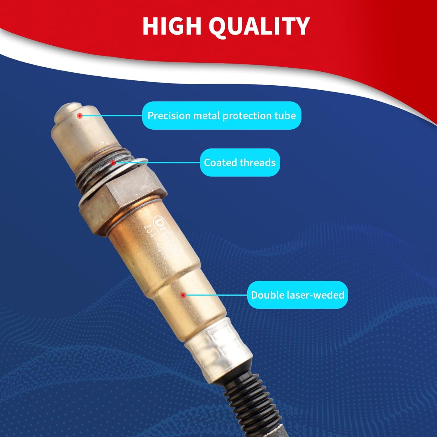 Oxygen O2 Sensor Heated Air Fuel Ratio 234-4815 234-4816 250-24649 Compatible with Buick Enclave Lacrosse Cadillac SRX Chevy Equinox Impala Traverse GMC Acadia Terrain Replace 234-4564 89017722