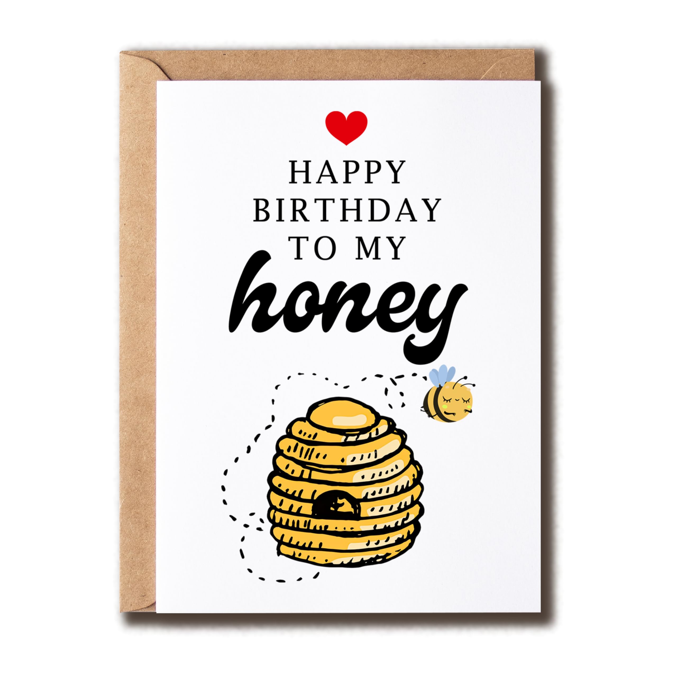 To My Honey Card - Birthday Honey Card - Cute Hive Card - Birthday Greeting Pun Card - Card For Husband Wife - Gift For Unique