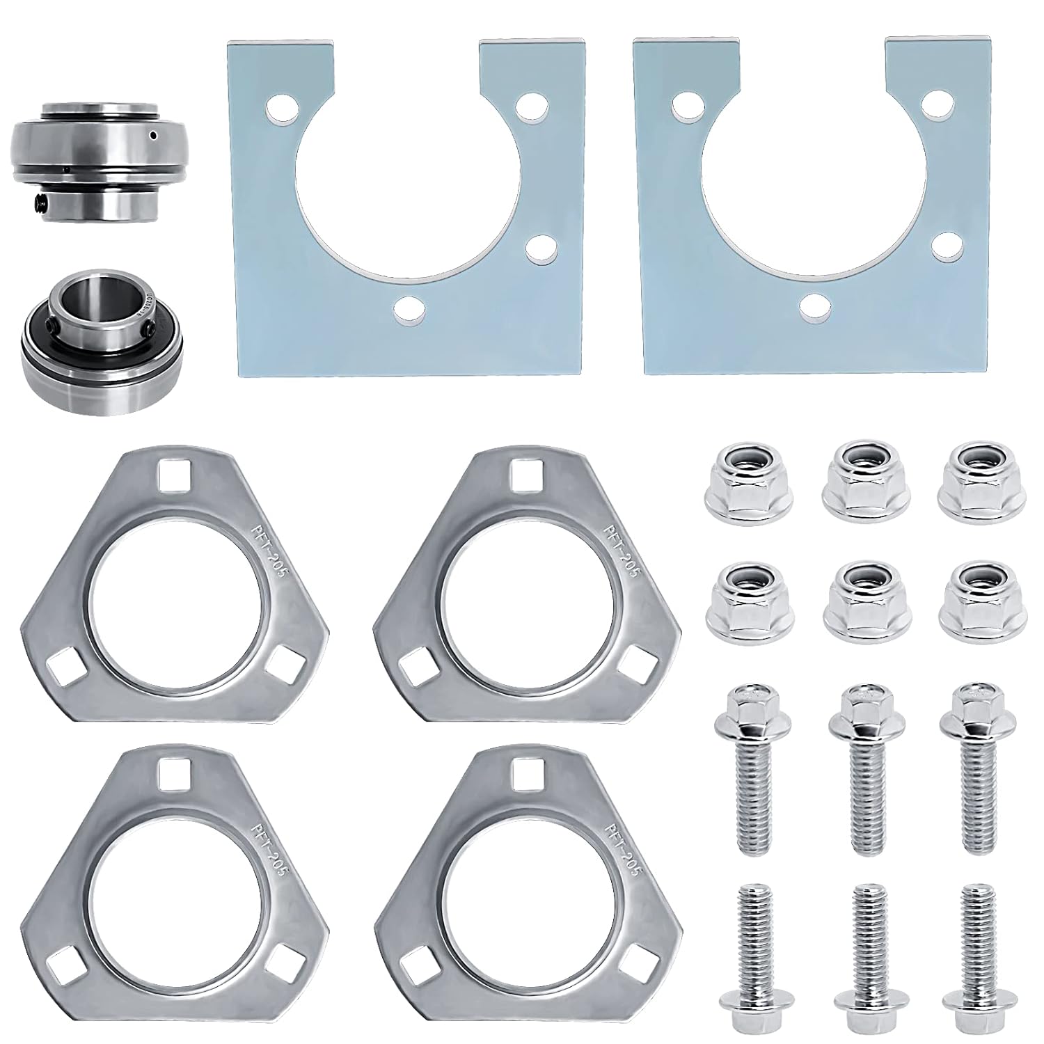 GoKart Live Axle Bearing Kit, 1" Bearing Kit (3Hole) Kit Fit perfectly with Go