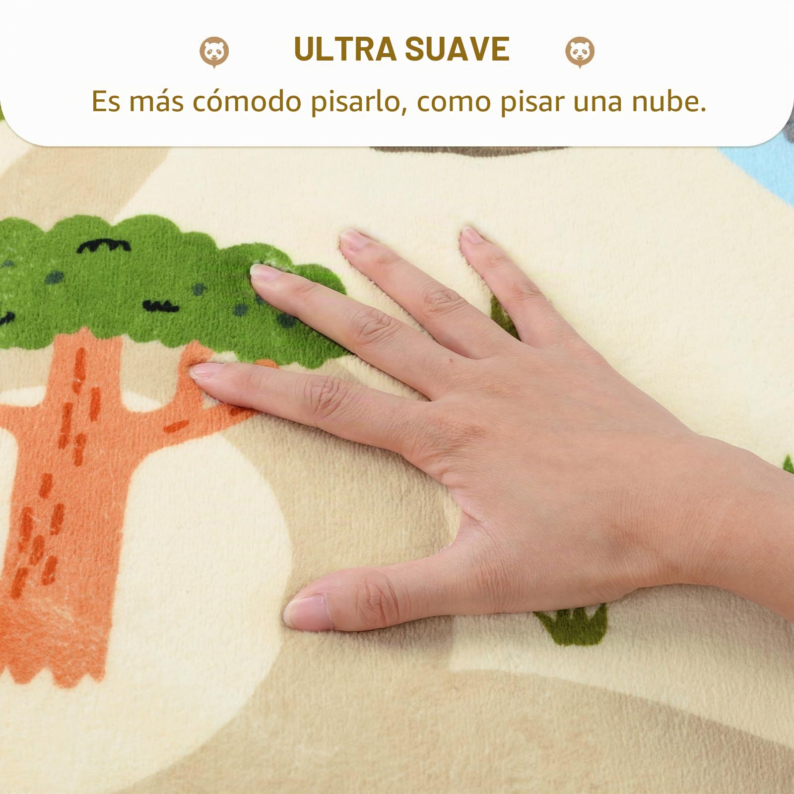 Enyhom Alfombra Infantil Habitacion Lavable, 100 x 150 cm Ultra Suave Alfombra Niños Antideslizante Motivos Animales Alfombra Juegos Bebe Zoológicos Tapete Bebe para Habitacion Bebe, Guardería