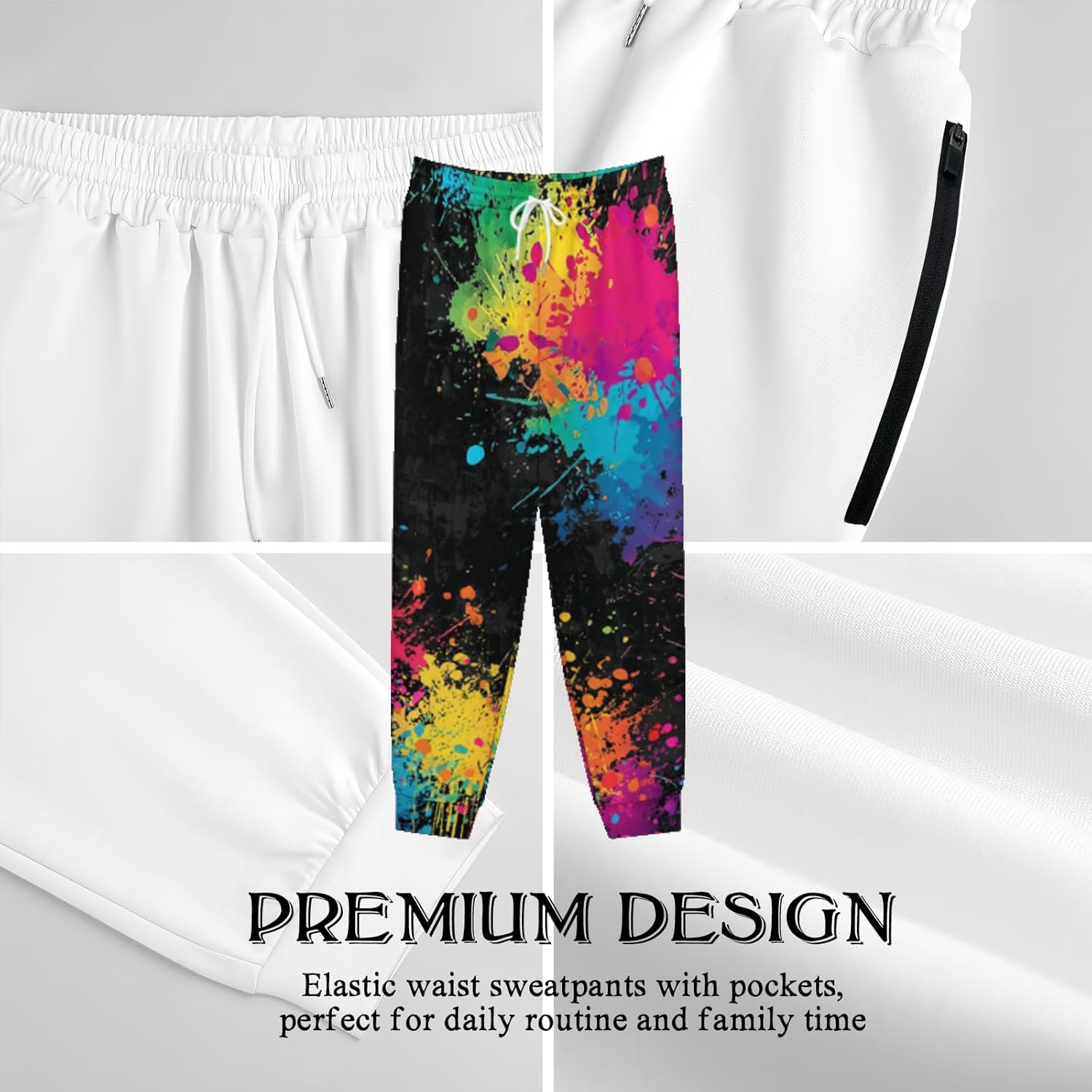 Mens Joggers Sweatpants with Pockets for Men Sports Casual Sweatpants Workout Track Pants Training with Drawstring - Image 5