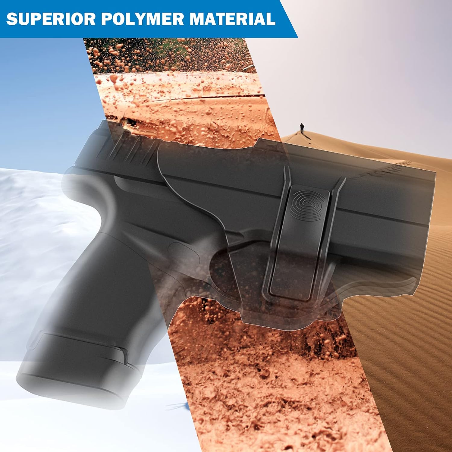 Hellcat Holster OWB, Right-Handed Holster for Springfield Micro Hellcat OSP / RDP Gun, 60° Adjustable Level Ⅱ Retention Paddle Belt Holsters for Springfield Armory Hellcat 3'' 9mm Pistol with Optics