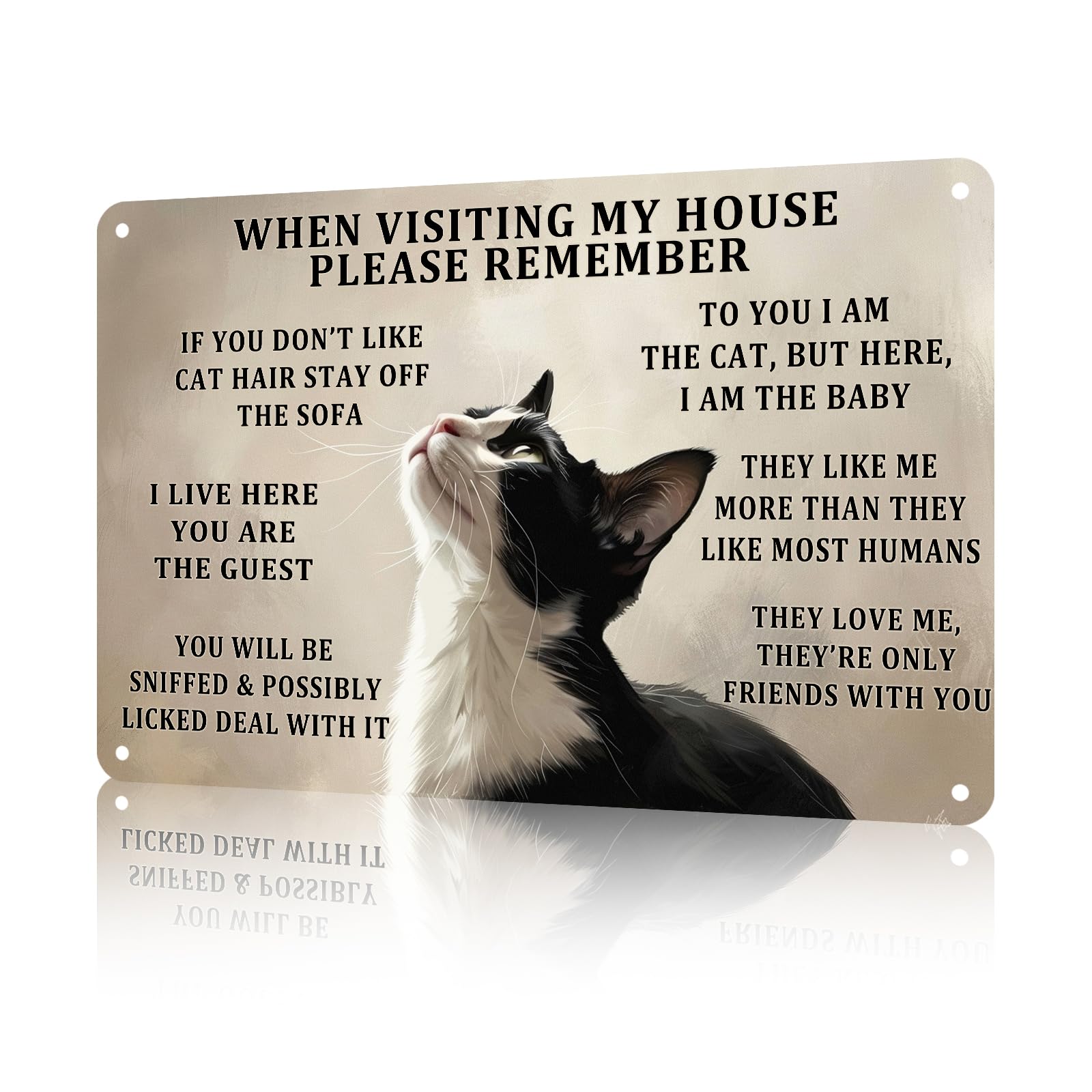 Anceky Aluminum Metal Signs Funny Vintage When Visiting My House Please Remember Metal Tin Sign for Home Kitchen Yard Decor Garden Outdoor 12×16 Inch