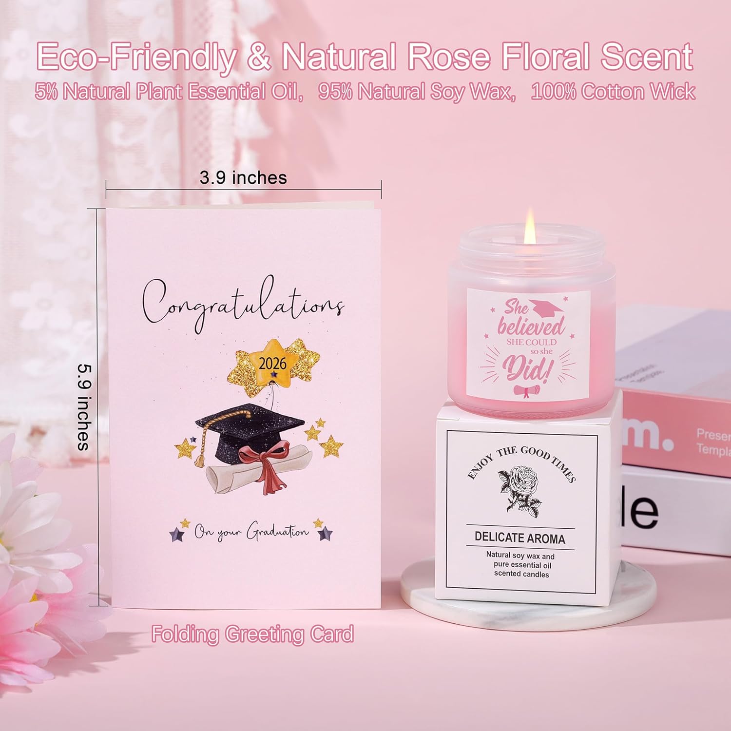 Graduation Gifts for Her 2026, High School College Class of 2026 Graduation Gifts for Her Women Basket Set of 7 - Image 6