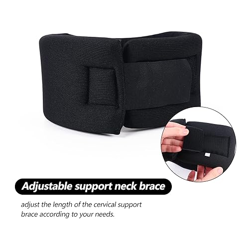 Miniatura 6 de Cuello cervical universal de espuma suave, soporte de cuello ajustable para dormir, alivia el dolor de cuello y la presión de la columna vertebral,