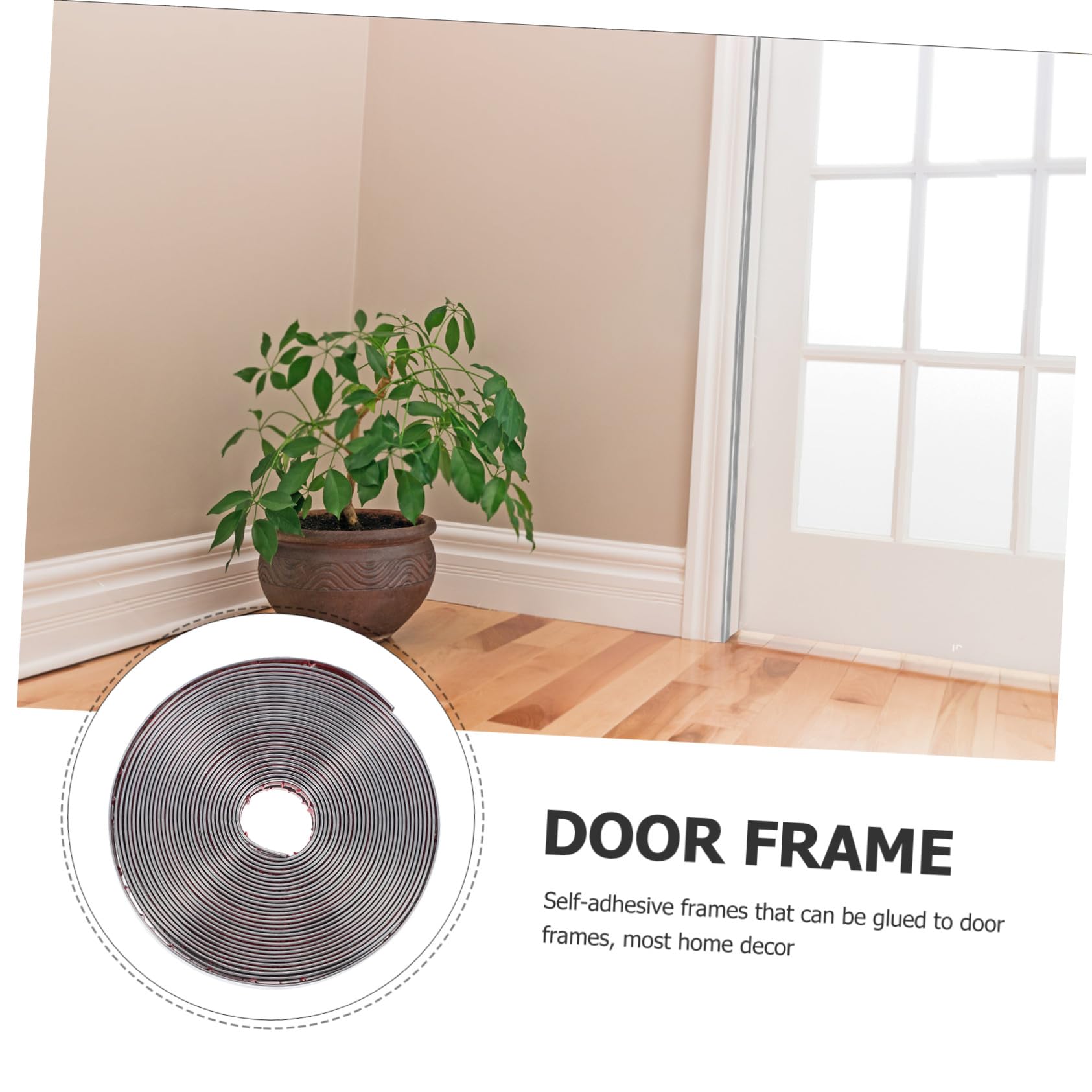 HOMSFOU Moldura de Esquina Flexible y Autoadhesiva de Pvc para Protección de Paredes, Decoración Elegante para Cocina y Sala de Estar, Fácil de Instalar sin Perforaciones