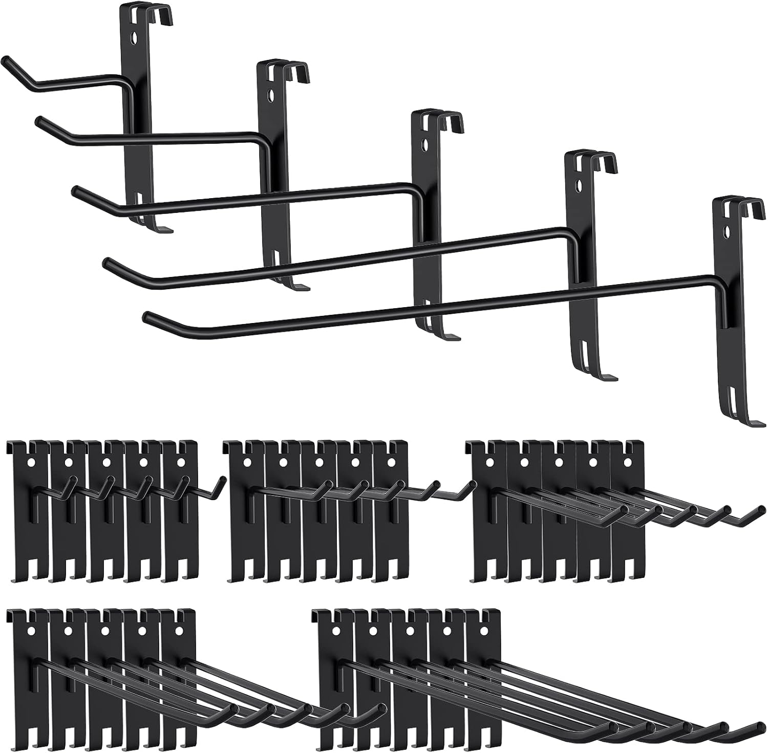 50 Pieces Gridwall Hooks 2", 4", 6", 8" and 10" Hooks 10 of