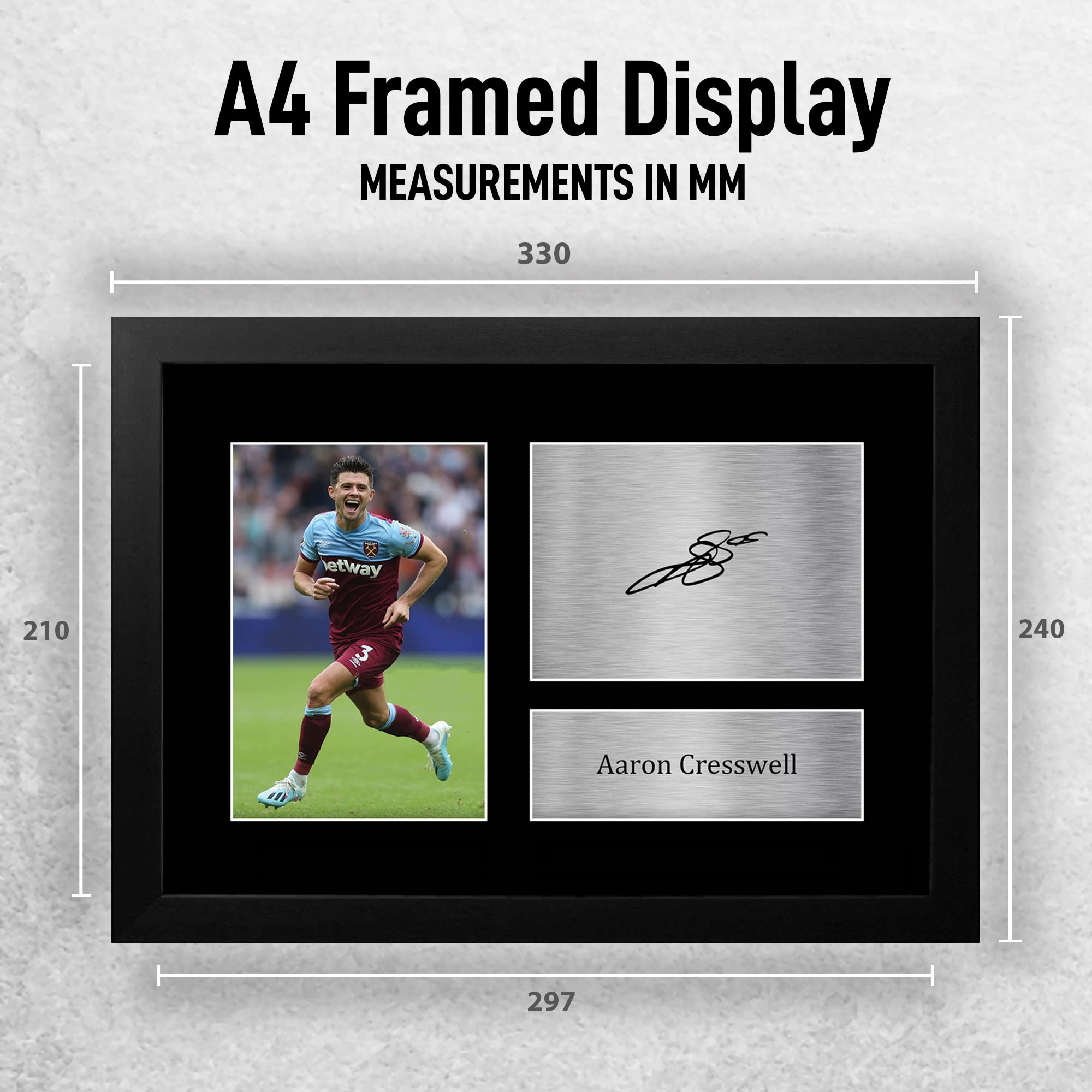 HWC Trading FR A4 Aaron Cresswell West Ham United Gifts Printed Signed Autograph Picture for Football Fans and Supporters - A4 Framed - Image 2