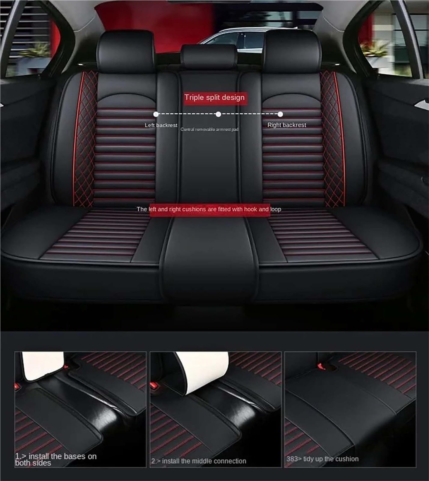 Housse Siege Voiture pour Nissan Qashqai e-POWER (2023-2025), Coussin en Cuir De Première Imperméable Et Résistant À l'usure, Housses Siege Avant Arrière Auto Protection Accessoire(Black white)