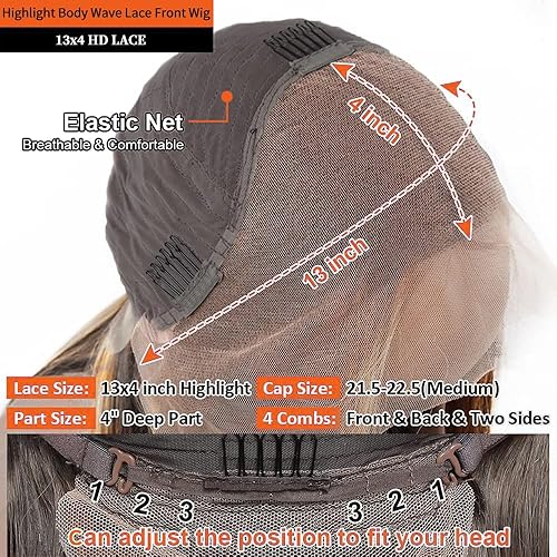 Miniatura 4 de Pelucas de cabello humano rubio con reflejos 1b27, 13x4, negro y rubio, pelucas de encaje frontal, pelucas de cabello humano balayage con cabello de