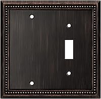 Vista 118 de Henne Bery Sunken Pearls - Placa de pared decorativa resistente para interruptor, cubierta para tomacorrientes (doble dúplex, níquel satinado)