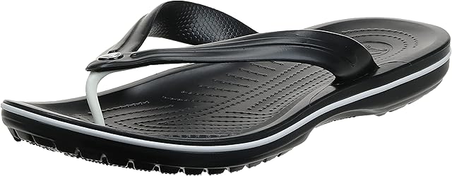 Crocs Unisex Crocband Flip Flops, Black, 9 UK