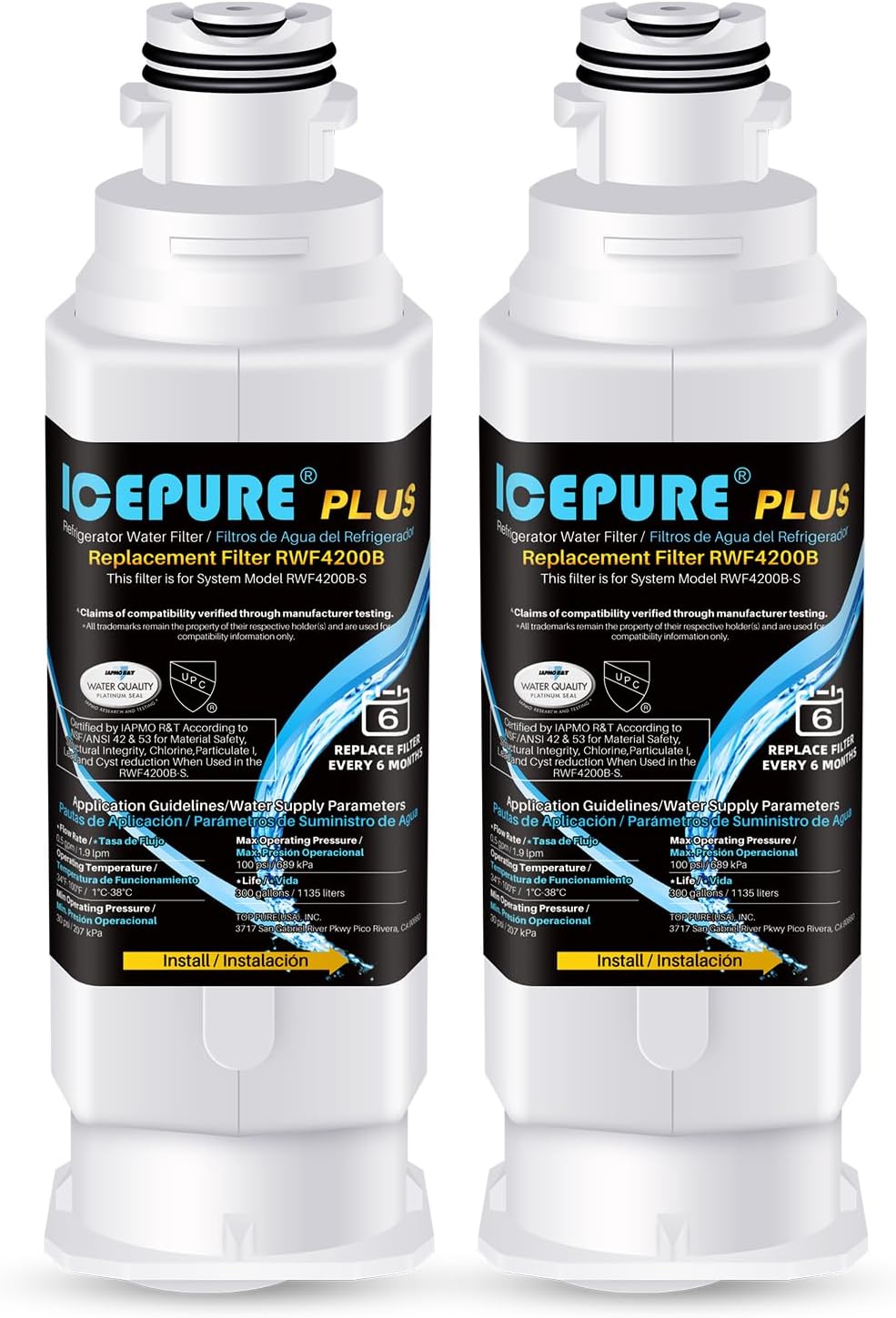 ICEPURE PLUS NSF53 DA9717376B Replacement for HAFQIN/EXP