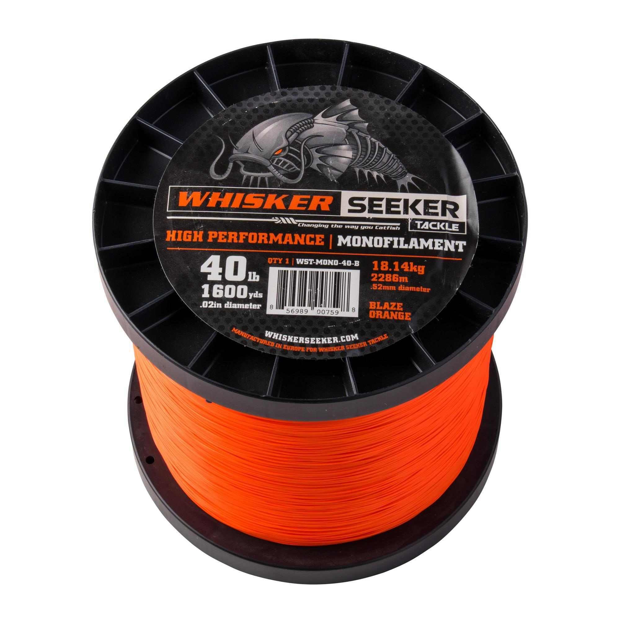High-Vis Mono Catfish Line - 40# - Blaze Orange - Bulk 1 lb.