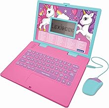 Lexibook, Unicorn, Educational Computer Bilingual French/English, Toy for Children, 124 Activities for Learning Languages, Maths, Logic, Fun and Piano, JC598UNIi1