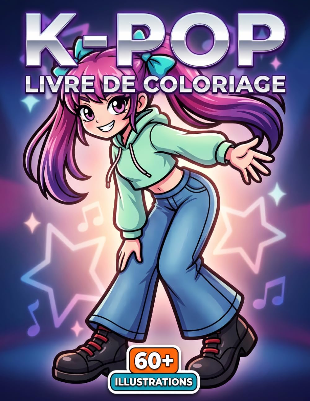 Livre de coloriage K-Pop: Plus De 60 Personnages Adorables Au Style Coréen Tendance, Un Cadeau Créatif Pour Enfants Et Adolescents
