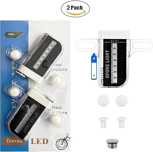 Miniatura 7 de Luces de rueda de bicicleta (paquete de 2) Luces LED impermeables para radios de bicicleta Accesorios de bicicleta Cambio de 30 patrones