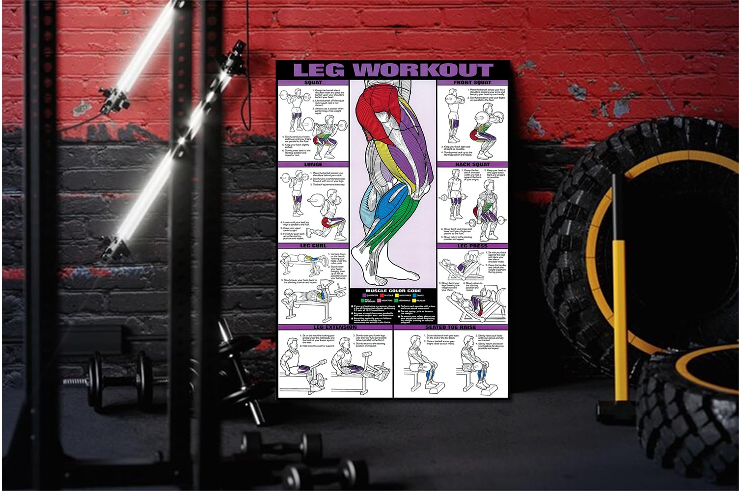 Namaste Home Laminated Paper Poster - Motivational Gym Poster - Leg Workout & Exercise Poster (Laminated Paper, Large Size 36X24 Inches, Multicolour) (B07KJJHR5P) Amazon Price History, Amazon Price Tracker