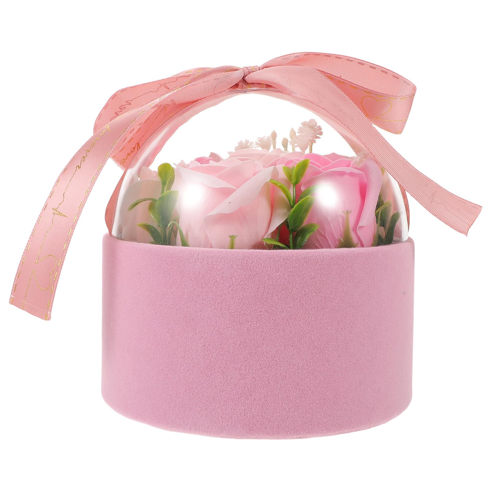Toyvian 4 Pezzi Rose di Sapone Rosa in Scatola, Aroma Duraturo, Decorazione | Fiori di Sapone, Freschezza Duratura, Stile Elegante e Romantico, per Nozze e San Valentino