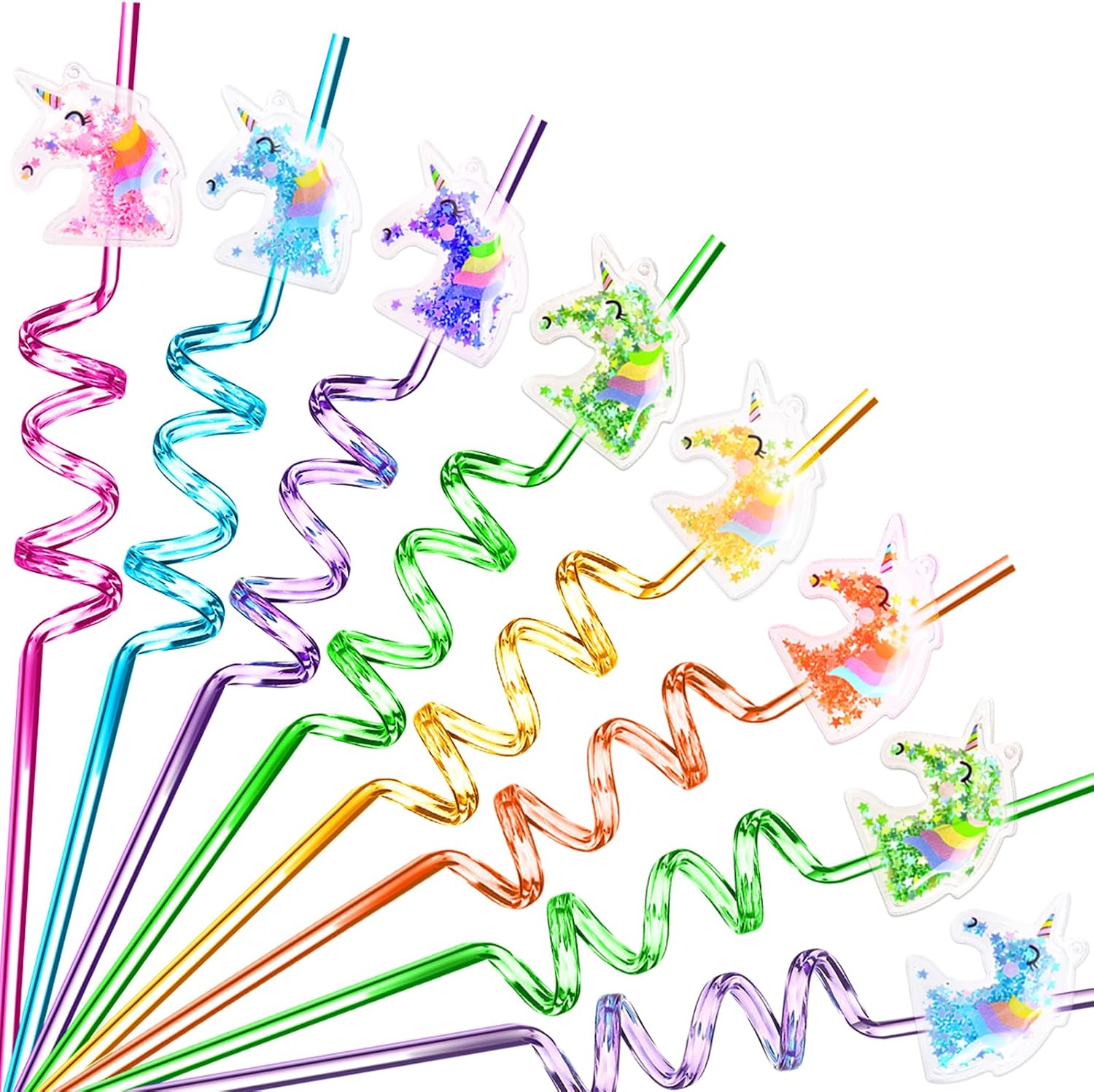 24 Glitter Unicorn Birthday Party Supplies Drinking Straws Unicorn Party Favors