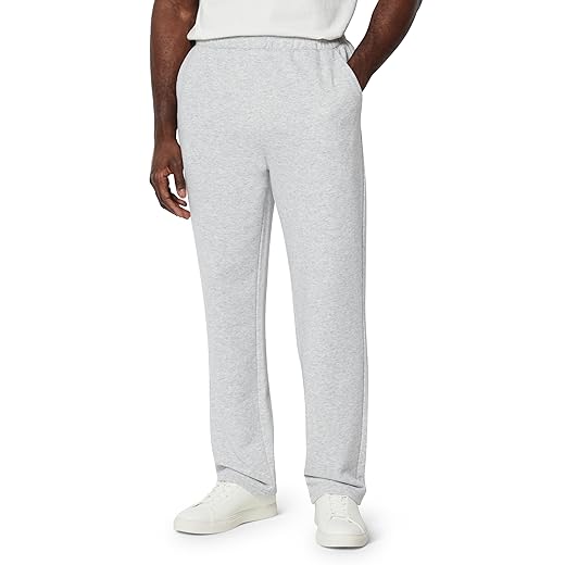 Amazon Essentials Men's Regular Fit French Terry Open Bottom Sweatpant