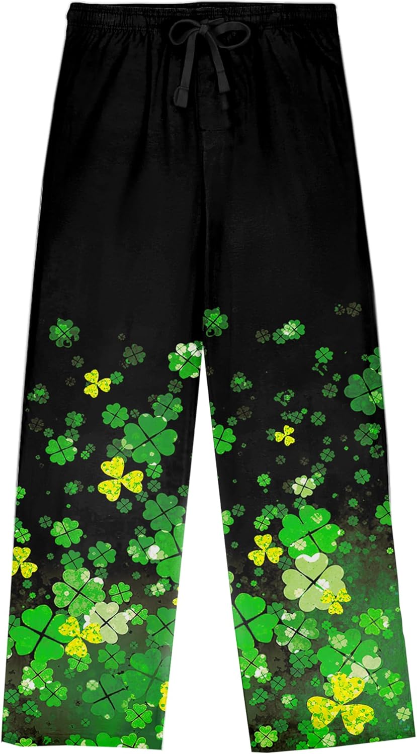 Remimi Womens St Patrick Day Pajama Pants Wide Leg Drawstring Sweatpants - Image 7