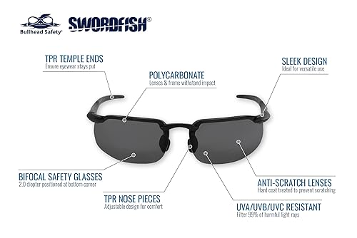 Miniatura 5 de Bullhead BH10613 - Lentes de seguridad, talla única Se ajusta a todos