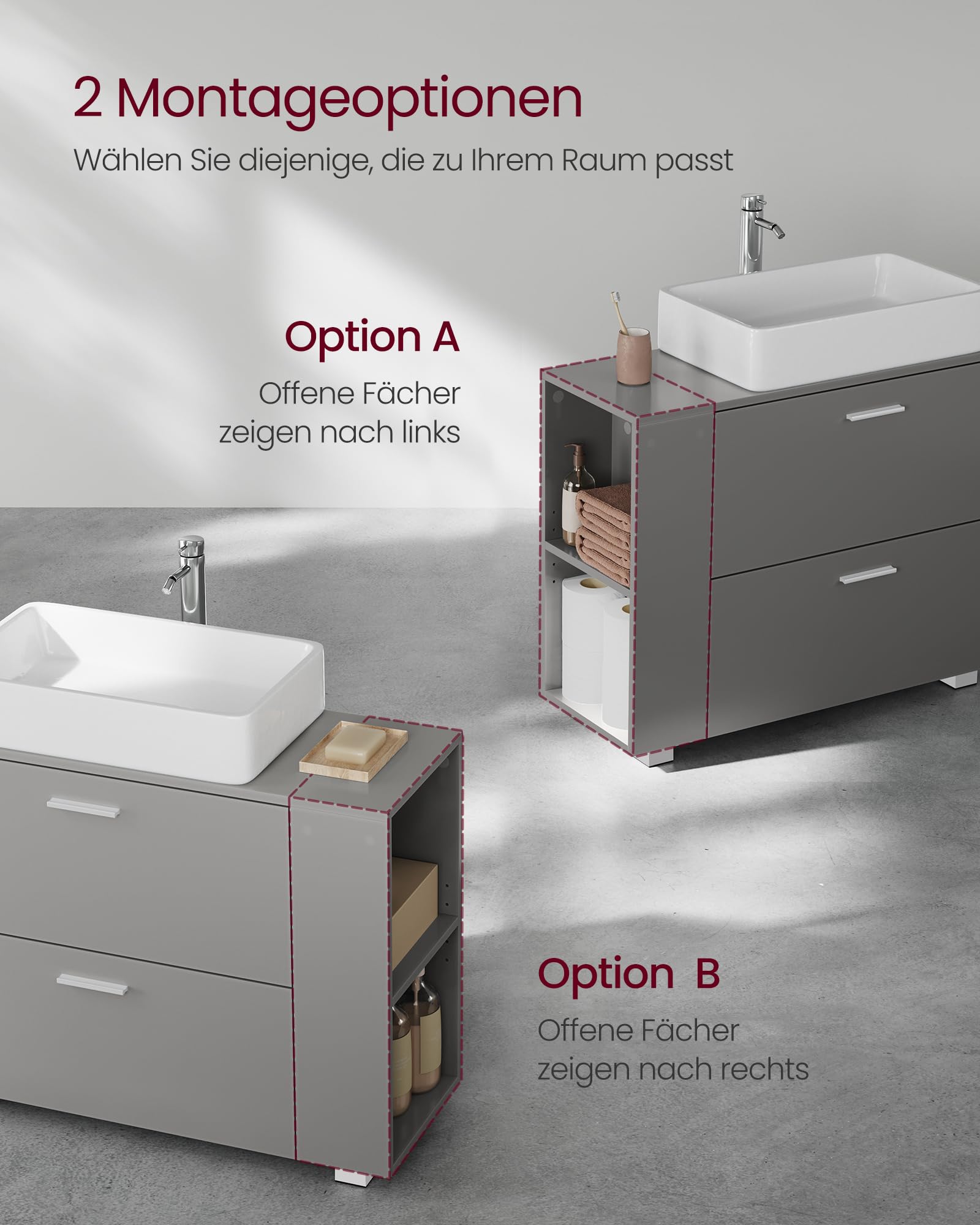 Vasagle Waschbeckenunterschrank – Bild 4