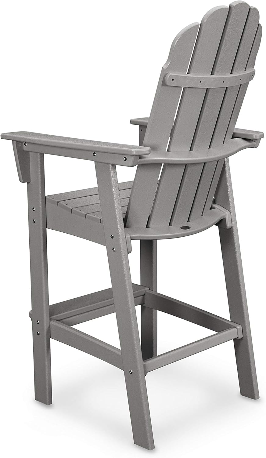 POLYWOOD® Vineyard Curveback Adirondack Bar Chair in Aruba
