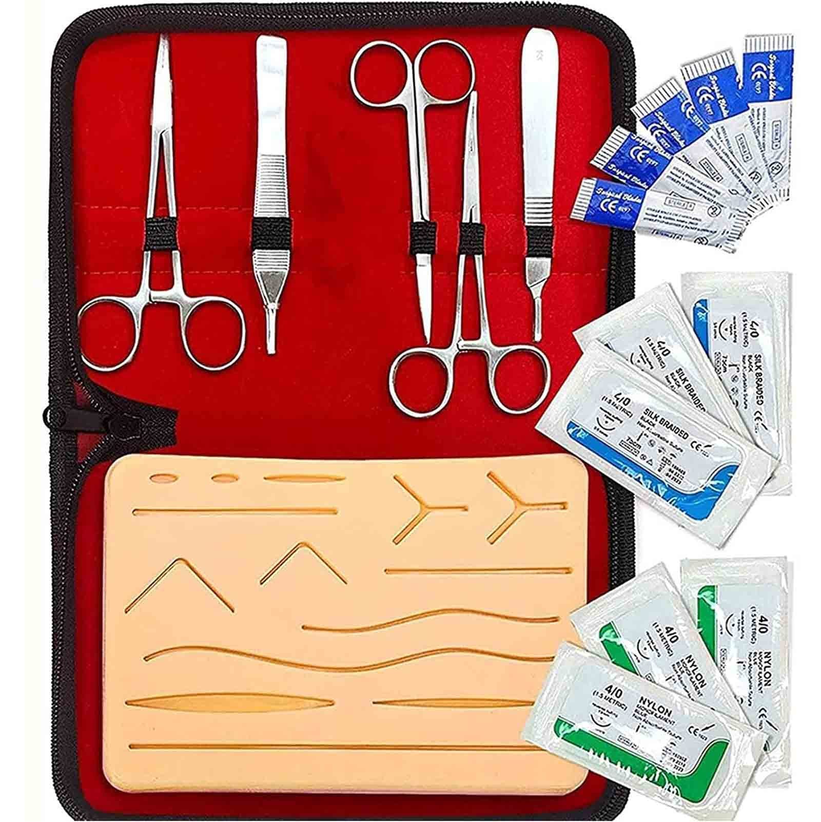 XBDDERGOU Suture Training Kit, Skin Suture Training Kit Pad Suture Training,for Nurses and Medical and Veterinary Student Practice