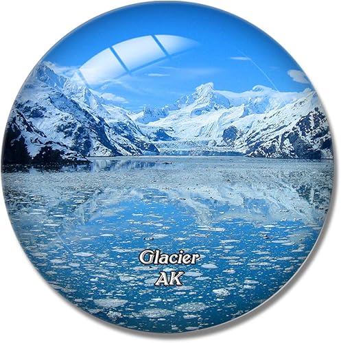 Glacier Bay National Park Alaska USA - Imán para nevera, 3D, para nevera, cristal de recuerdo