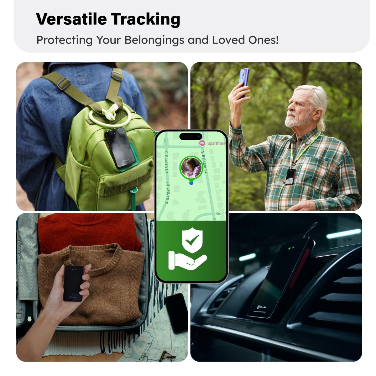 GlocalMe KeyTracker, Traceur GPS Global 4G LTE pour Enfants, véhicules, Bagages & Objets de Valeur, étiquette Intelligente avec GPS, AGPS, LBS, Bluetooth, Wi-FI et Radar Actif