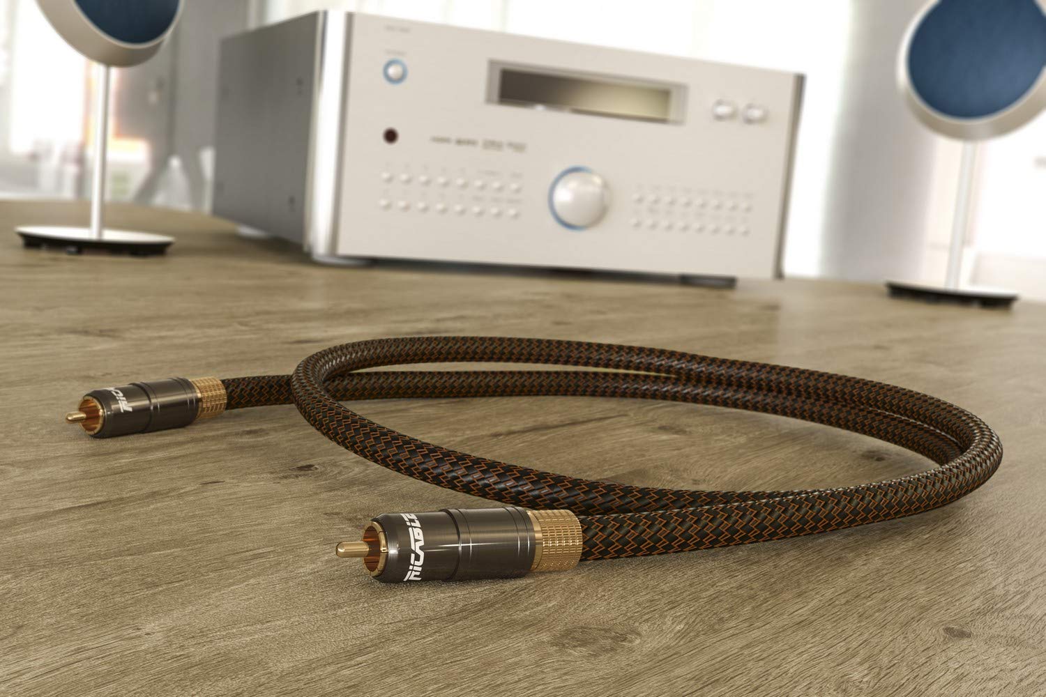 Ricable MC1 Magnus Coaxial 1m - RCA Câble Audio Numérique Coaxial 75 Ohm High-End