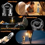Relybo Torcia LED Potente Professionale 1000000 Lumen, con COB da Campeggio - 9