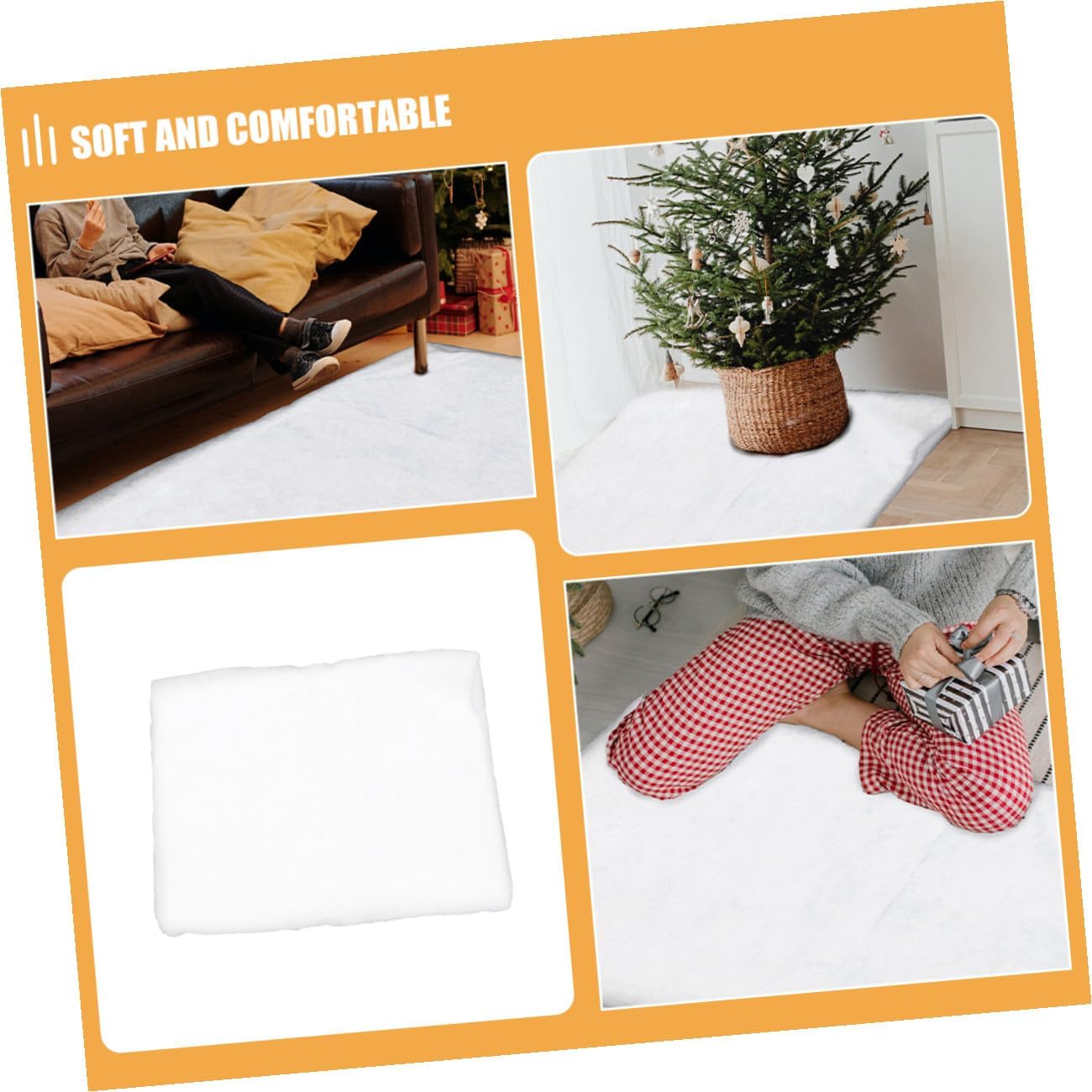 Artificial Snow Blanket for Christmas Decor 2pcs 1.5x1m White Faux Snow Carpet Cotton for Indoor Holiday Display and Winter Scene Decoration