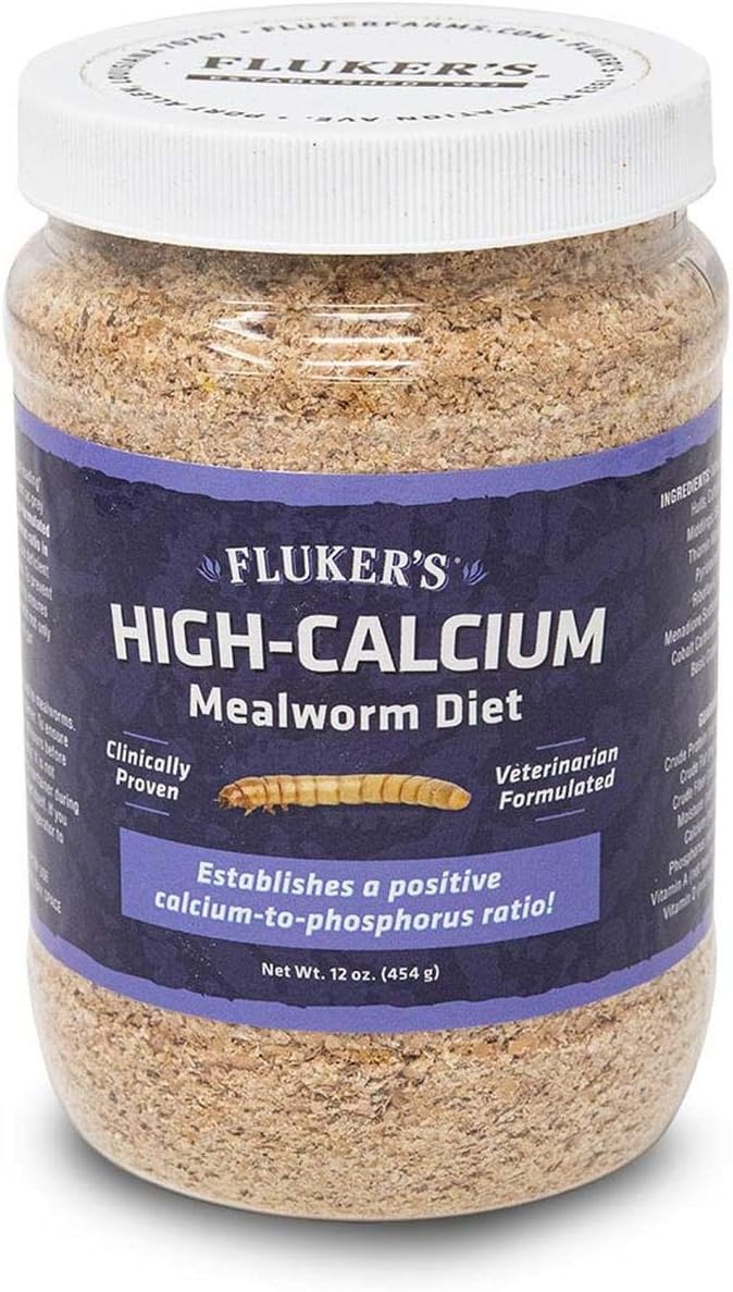Fluker's High Calcium Mealworm Diet, Can Be Used as a Gut-Loading Food or Bedding, 3 lbs.