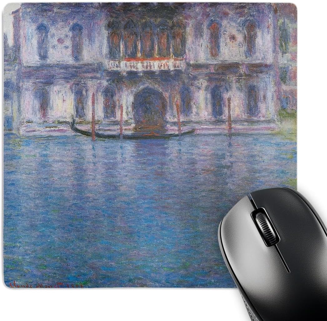 3dRose 8 x 8 x 0.25 Inches Mouse Pad, Palazzo Contarini, Venice Italy by Claude Monet 1908 (mp_126634_1)