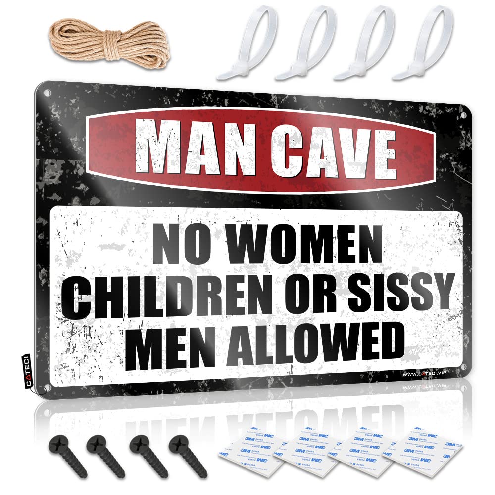 Hanging Kitchen Bar Decor - Man Cave Rules Gift For Mechanic Rustic Wall Hanging(30X40CM)
