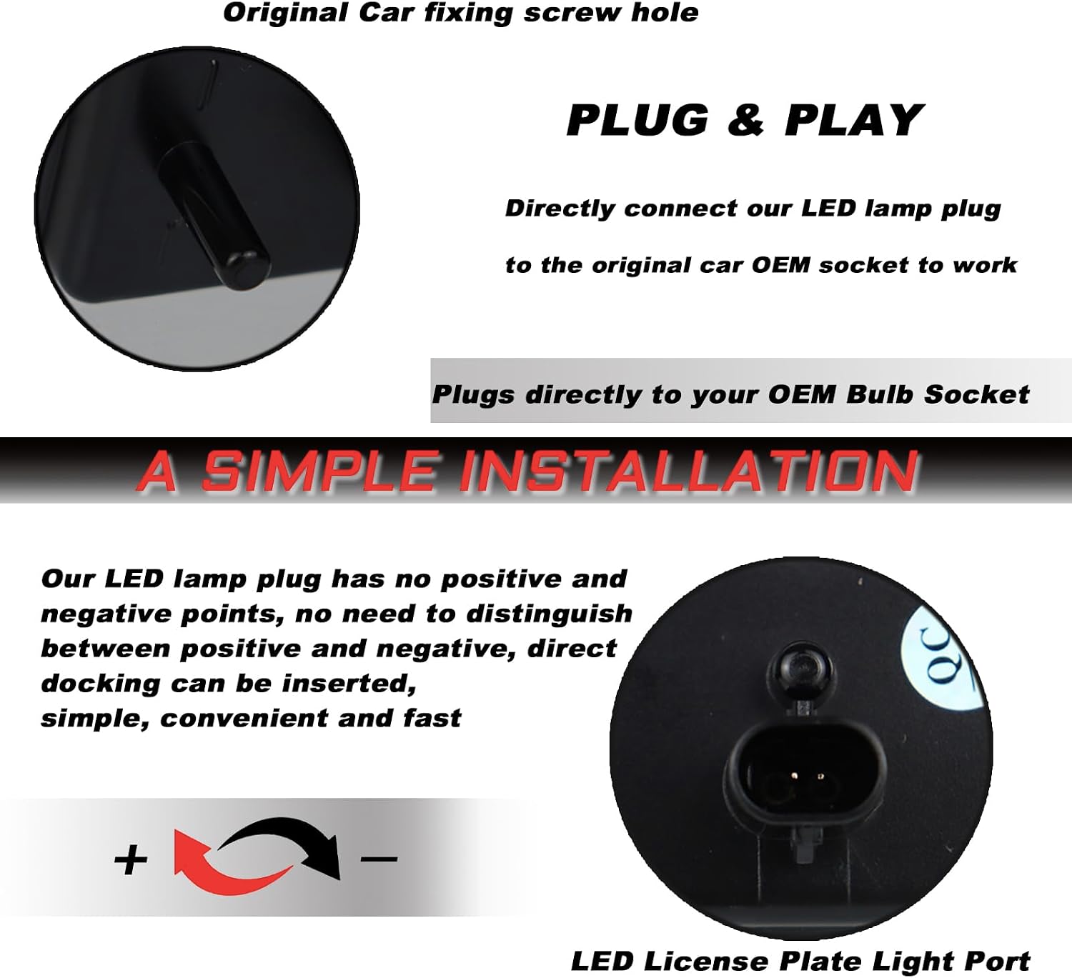 Full LED License Plate Light Tag Lamp Assembly Compatible with Jeep Wrangler JL 2018-2023 White light 1-Piece Replacement